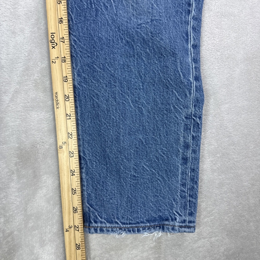 American Eagle Mom Jean Light Wash Distressed Denim Women's Size 8 Regular - Picture 9 of 10
